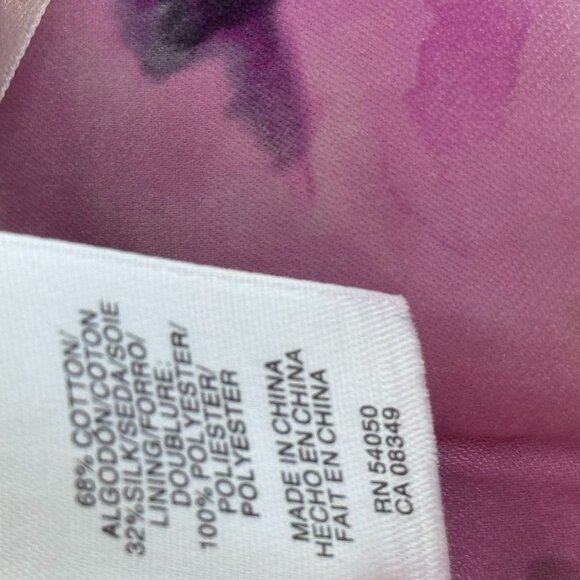 Jones New York Floral Pencil Skirt size 12 Pink  Womens satin Cotton blend new - Picture 5 of 10